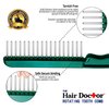 The Hair Doctor Extra Long Tooth Hair Comb 1 1/4 Inch With Handle (French Rose Pink)