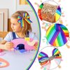 2PCS Gay Pride Day Rainbow Bow Clips for Girls Kids Grosgrain Ribbons Rainbow Hair Clips Bow Hair Pins Headwear Alligator Clips LGBT Accessories for Toddlers Baby Women Party Favors
