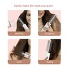 RHOS Small Round Hair Brush for Women & Men - Mini Styling Brush with Nylon Bristles for Blow Drying, Bangs, Curly, Thin or Short Hair (White)