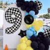 40 Inch Checkered Number Balloon 9 Black and White Race Car Birthday Balloons Baby Hippie Smile Party Shower Boys 9th Birthday Race Car Theme Party Decor Supplies 5 Pcs