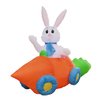 BZB Goods 5 Foot Long Easter Inflatable Bunny in Carrot Car Lighted LED Lights Outdoor Indoor Holiday Party Decorations Blow up Yard Lawn Inflatables Home Family Outside Decor