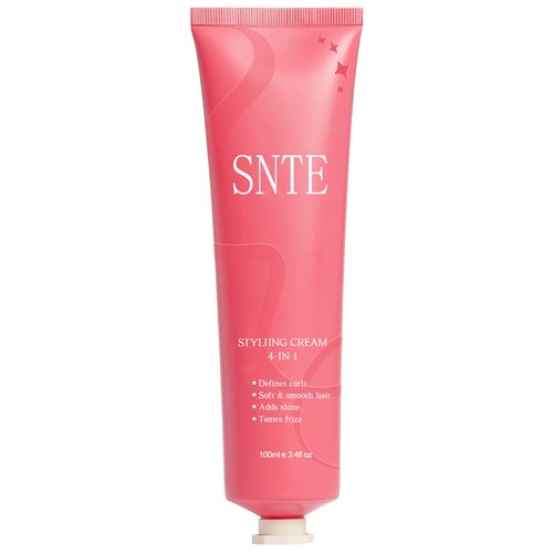 4-In-1 Styling Cream, Hair Styling Cream for Slick Back Hair, Anti Frizz Hair Cream for Smooth & Soft, Add Shine Curl Defining Cream, Non-greasy Hair Cream for Curly, Frizzy, Dry Hair, Travel Size