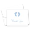 50 Baby Footprint Boy Baby Shower Thank You Cards
