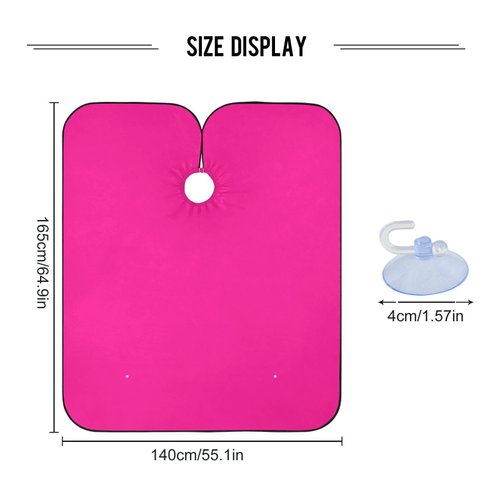 JUNZAN Hot Pink Barber Cape for Men Hair Cutting Cape Hairstylists Salon Adjustable Waterproof Father Gifts 55''x 65''