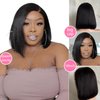 QueenYoung Bob Wig Human Hair Glueless 5x5 Lace Front Wigs Human Hair 180 Density Closure Wigs Human Hair Short Human Hair Wigs For Women 10inch
