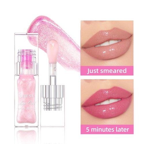 Jolilab Magic Color Changing Lip Oil, Cosmetics Color Changing Lip Oil, Warm Change Hydrating Lip Gloss, Long Lasting Shimmery Lip Glow Oil, Moisturizing Non-sticky Lip Oil (1 Pcs)