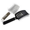 Vented Hair Brushes for Women: 2 Pc Curved Hair Detangler Brush for Dry/Wet Hair Fast Drying Styling Tool (Black & White)