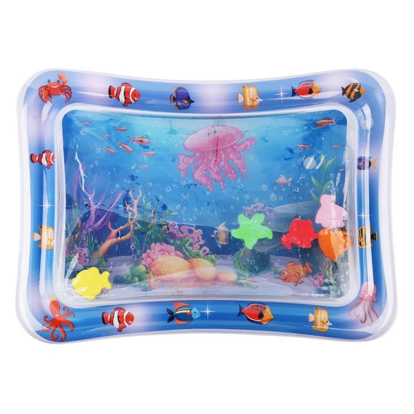 NQEUEPN Cat Water Play Mat, Kitty Sensory Water Mat Cool Comfort Pet Water Play Fun Water Sensory Pad Toy for Dog Cat Pet Water Play Alone