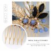 Easedaliy Leaf Bride Wedding Hair Comb Gold Crystal Bridal Hair Piece Hair Accessories for Women and Bridesmaid
