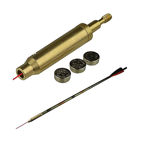 GRG Archery Laser Sight Tool for Bow and Crossbow, 223 Bore Sighter Shaped, Made of Brass, Self Color