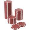 DA VINCI 50 Clay Composite Dice Striped 11.5 Gram Poker Chips, Red