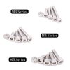 Hilitchi 510pcs M3 M4 M5 Stainless Steel Hex Socket Head Cap Bolts Screws Nuts Assortment Kit - 304 Stainless Steel (Hex Socket)