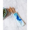 Waves of Change Reusable Bamboo Utensil Set w/Recycled Plastic Utensil Carrying Pouch, Whales
