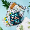 ALVABABY 6pcs Cloth Diaper Covers &1 Wet Dry Bag, Washable Reusable Cloth Diaper Shell for Prefold with Multi-Functional Bag, Flat or Fitted Diaper Inserts 6NKZ04