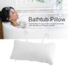 EORTA Inflatable Bathtub Pillow Anti-Slip Aerated Bath Pillow with Suction Cup Spa Bath Cushion for Head Neck Rest Relax, Home, Bathroom, White, 13.8"X7.8"