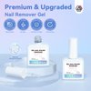 SAVILAND 2 Minutes Quick & Easy Gel Nail Polish Remover Kit: 2PCS Soak-off Gel Polish Remover Rich in Castor Oil & Vitamin E, with Cuticle Oil Pen Nail Tools for Gel Nails Remove Home Salon Use