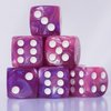 10 PC D6 dice 16mm Acrylic Dice Set for RPG MTG DND Dice Table Games and Board Games (Pink + Blue)