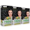Nisha Creme Hair Color Pack of 3 Natural Black,Beautiful Color Permanent Hair Dye,Long-Lasting High-Definition Color,Shine & Silky Softness, Permanent Hair Color,Ammonia Free, Vegan, Cruelty Free