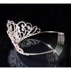 Janefashions Quinceanera 15 15th Fifteen Birthday Party Rhinestone Crystal Tiara Crown Headband Hair Combs Jewelry T1813G Gold