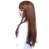 SiYi Brown Wig,27inch Long Natural Straight Wigs with Bangs for Women,Halloweeen Costume Cosplay Wigs Natural Daily Party Wigs Cover for Ladys
