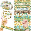 48 PCS Cheetah Party Favors 24PCS Tattoos Sticker and 24PCS Slap Bracelets Wristbands Perfect for Themed Birthday Baby Showers or Classroom Rewards Ideal Decor and Gifts for Girls and Boys