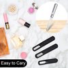 3 Pieces Stainless Steel Nail Files with Leather Case, Double Sided Metal Nail Files with Anti-slip Handle, Metal Nail File Buffer Manicure Pedicure Tools for Fingernail Toenail (Black)