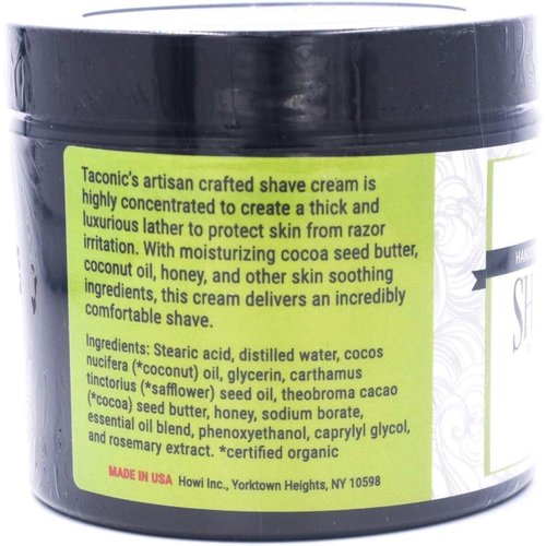 Taconic Shave Cream – Highly Concentrated Shaving Cream for Men and Women – 4 oz. Moisturizing Shaving Cream Tub with Skin Soothing Ingredients – Tequila Lime