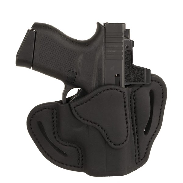 1791 Gunleather G43 Optic Ready Holster, OWB CCW G43 Leather Gun Holster for Belts. Compatible/Replacement for Glock 43, Ruger LC9, SR22, SR1911, Sig P238, P365 and Kimber Micro Stealth Black