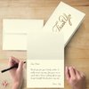 Gold Foil Embossed Thank You Cream Greeting Cards – Great for Holidays, Baby and Bridal Showers, Birthdays, Weddings, Graduations, Business, Complimentary Cards to Gifts and Presents – 25 per Pack