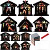 Resurhang 24 Sets Nativity Crafts Christmas Nativity Silhouette Craft Kits Happy Birthday Jesus Crafts Nativity Scene Ornaments Religious Sunday School Crafts for Xmas Home Activities, 6 Styles