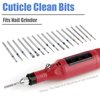 Mesee 30 Pieces Nail Drill Bits Kit, Diamond Cuticle Clean Nail Bit Manicure Pedicure Cuticle Acrylic Gel Nail Polish Rotary Burrs for Electric Nail File Machine
