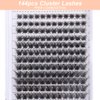 NuAngela Cluster Lashes 144pcs Individual Eyelashes Clusters 8-16mm D Curl Mix False Eyelashes DIY Individual Lash Extension Natural Look Wispy Fluffy Eyelash Extensions