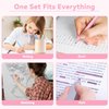 52 PCS Aesthetic School Supplies with Cute Pencil Case, Stationery Essentials with Pens Pencils and Pastel Highlighters Set,College Back to School Supplies for Teen Girls,Pastel Office Supplies-Pink