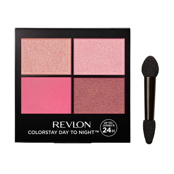 Revlon ColorStay Day to Night Eyeshadow Quad, Longwear Shadow Palette with Transitional Shades and Buttery Soft Feel, Crease & Smudge Proof, 565 Pretty, 0.16 oz