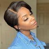 QTIKER Pixie Cut Wig Human Hair Short Lace Front Wigs Human Hair for Black Women 13x4 Transparent Lace Front Wigs Straight Glueless Wigs human hair Pre Plucked With Baby Hair Natural Hairline 8 inch
