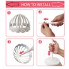 Wig Stand 2 Pack Adjustable Height Portable Wig Holder White Wig Head Stand Hat/Cap/Wig Holder Display Stand Wig Stands for Multiple Wigs