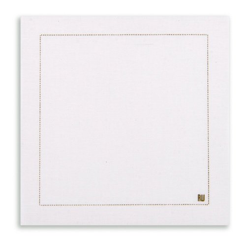 Restaurantware Napluxe Organic Cotton Cocktail Beverage Napkins - Soft and Durable 4.5" x 4.5" Ecru Paper Napkins - Disposable and Recyclable - 50-CT Roll- Restaurantware