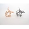 Tiny small dark silver or rose gold butterfly metal hair claw clip (Primary color: Rose gold)