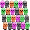 ArtCreativity Skull Head Noisy Putty Halloween Toys, Set of 24, Non-Candy Trick or Treat Supplies for Kids, Great as Halloween Party Favors, Halloween Goodie Bag Fillers, and Prank Toys, 4 Colors