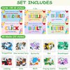 30 Pcs Valentines Day Gifts for Kids classroom-valentines insect blocks，kids valentines day cards with Animal Building Blocks for Boys Girls，Class Valentines Gifts Exchange, Party Favors,Valentines