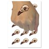 Crow Raven Bird Skull Temporary Tattoo Water Resistant Fake Body Art Set Collection - 54 1" Tattoos (1 Sheet)