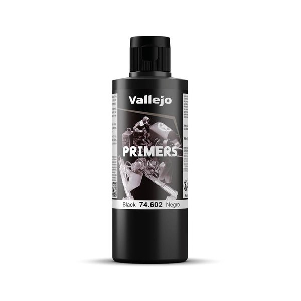 Vallejo Black Primer Acry-Poly 200ml Paint