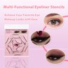 YAFIYGI Eyeliner Stencils 4 Sheets Eyeliner Stencil Set 6 in 1 Reusable Eyeliner Stencils for Ideal Winged Tip Includes Eyeshadow Stencils and Eyeliner Tape Makeup Tool for Hooded Eyes