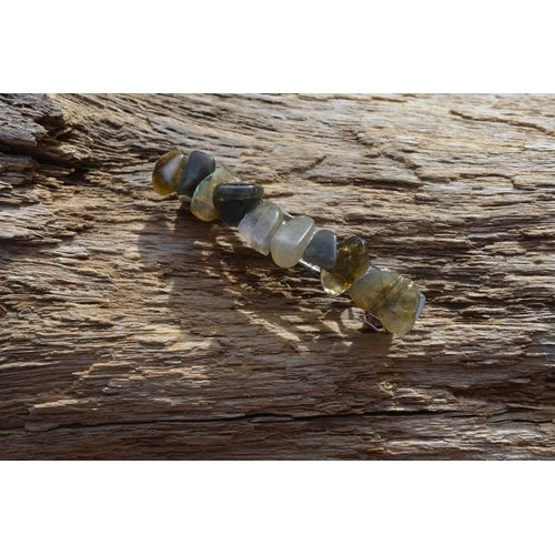 Labradorite Stones on a Silver French Barrette Hair Clip