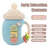 Baby Musical Toy 18M+ Cute Baby Bottle Light Up Music Baby Toys Early Learning Educational Infant Toys Baby Girl Boys Birthday Gift Toy for 2 3 Years Old (Blue)