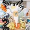 DEAPEICK Race Car Balloon Arch Kit Birthday Party Decorations for Boys Fast Racecar Party Supplies Happy Birthday 2 Decorations Number Balloons Garland Kit for Party Decor 98pcs