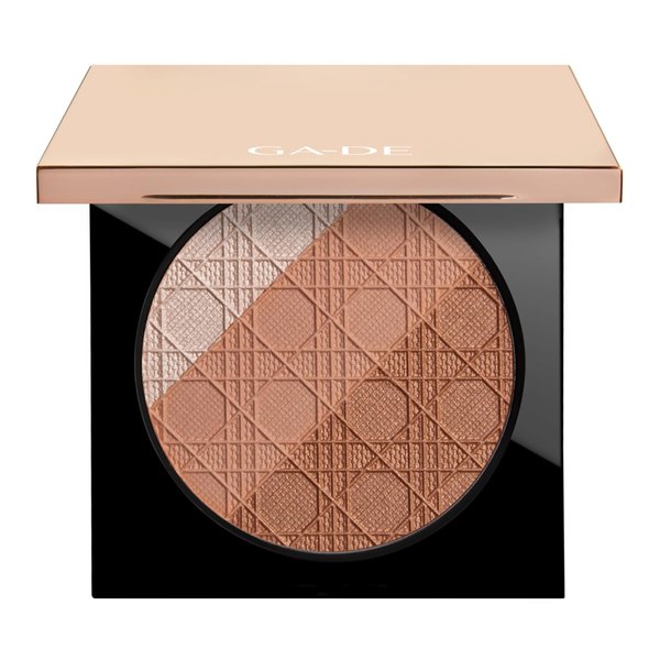 GA-DE Glow FX Natural Face Palette - Blush for Cheeks, Bronzer Powder, and Highlighter Makeup - Enriched with Jojoba Oil - 135 Cool and Cozy - 0.42 oz
