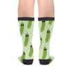 YISHOW Cute Green Pickle Socks Men's Women's Novelty Crew Socks Funny Vegetable Socks