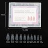 NMKL38 120PCS/Case Diamond Dual Forms for Polygel Nail Extension Mold Clear Full Cover False Nail Tips Hybrid Gel Acrylic Nail System Forms 12 Sizes