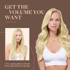 GOO GOO Clip in Hair Extensions Real Human Hair, Remy Human Hair Extensions Clip ins for Women, Natural Human Hair, 20inch 150g 9Pcs, 16/22 Light Blonde Highlighted Golden Blonde